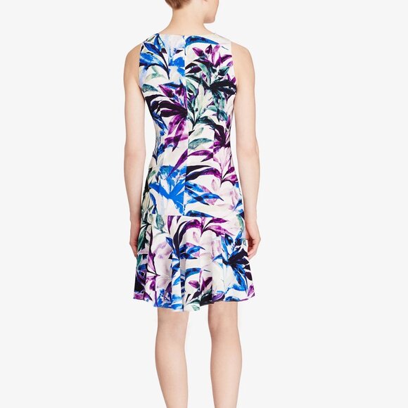 AMERICAN LIVING Floral Watercolor Print Crepe Dress - Picture 2 of 3